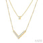 Chevron Layered Diamond Necklace