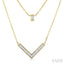 Chevron Layered Diamond Necklace