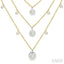 Round Shape Lovebright Diamond Layered Necklace