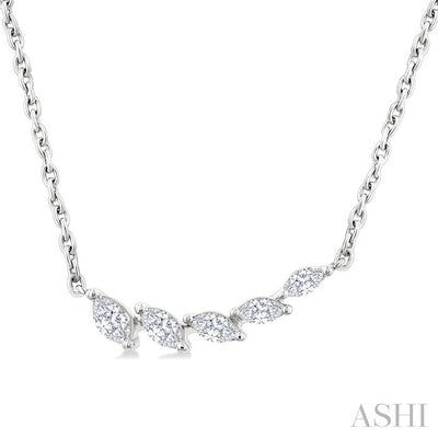 Marquise Shape Diamond Fashion Necklace