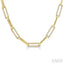 Paperclip Diamond Fashion Necklace