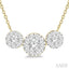 Round Shape Past Present & Future Lovebright Essential Diamond Necklace