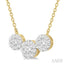 Round Shape Past Present & Future Lovebright Essential Diamond Necklace