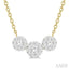 Round Shape Past Present & Future Lovebright Essential Diamond Necklace