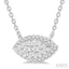 Marquise Shape East-West Halo Lovebright Essential Diamond Pendant