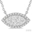 Marquise Shape East-West Halo Lovebright Essential Diamond Pendant