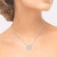 Oval Shape East-West Halo Lovebright Essential Diamond Pendant