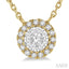 Round Shape Halo Lovebright Essential Diamond Pendant