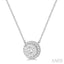 Round Shape Halo Lovebright Essential Diamond Pendant