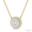 Round Shape Halo Lovebright Essential Diamond Pendant