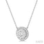 Round Shape Halo Lovebright Essential Diamond Pendant