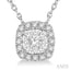 Cushion Shape Halo Lovebright Essential Diamond Pendant