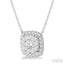 Cushion Shape Halo Lovebright Essential Diamond Pendant