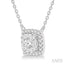 Cushion Shape Halo Lovebright Essential Diamond Pendant