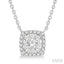Cushion Shape Halo Lovebright Essential Diamond Pendant
