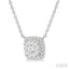 Cushion Shape Halo Lovebright Essential Diamond Pendant