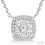 Cushion Shape Halo Lovebright Essential Diamond Pendant
