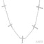 Cross Diamond Fashion Station Necklace