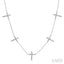 Cross Diamond Fashion Station Necklace