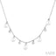Pearl & Diamond Station Necklace