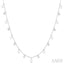 Pearl & Diamond Station Necklace