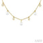 Pearl & Diamond Station Necklace