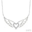 Angel Wings Heart Shape Diamond Necklace