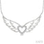 Angel Wings Heart Shape Diamond Necklace