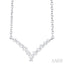 Chevron Petite Diamond Fashion Necklace