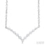 Chevron Petite Diamond Fashion Necklace