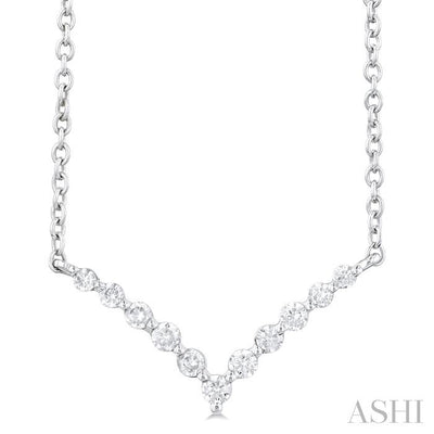 Chevron Petite Diamond Fashion Necklace