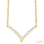 Chevron Petite Diamond Fashion Necklace