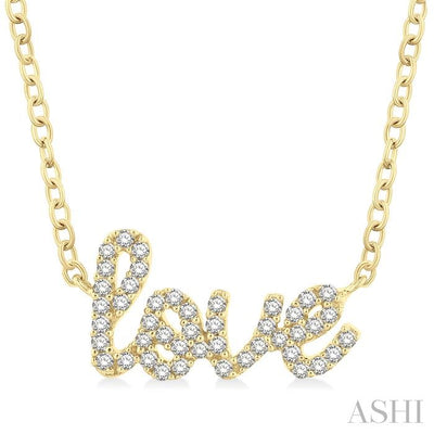 Script 'love' Diamond Name Necklace
