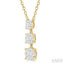 Round Shape Past Present & Future Lovebright Diamond Pendant