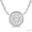 Round Shape Bezel Set Lovebright Essential Diamond Pendant