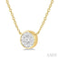 Round Shape Bezel Set Lovebright Essential Diamond Pendant