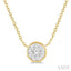 Round Shape Bezel Set Lovebright Essential Diamond Pendant