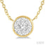 Round Shape Bezel Set Lovebright Essential Diamond Pendant