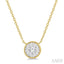 Round Shape Bezel Set Lovebright Essential Diamond Pendant