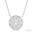Round Shape Bezel Set Lovebright Essential Diamond Pendant