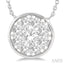 Round Shape Bezel Set Lovebright Essential Diamond Pendant