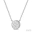 Round Shape Bezel Set Lovebright Essential Diamond Pendant