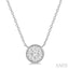 Round Shape Bezel Set Lovebright Essential Diamond Pendant