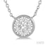Round Shape Bezel Set Lovebright Essential Diamond Pendant