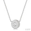 Round Shape Bezel Set Lovebright Essential Diamond Pendant