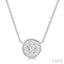 Round Shape Bezel Set Lovebright Essential Diamond Pendant