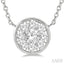 Round Shape Bezel Set Lovebright Essential Diamond Pendant