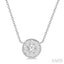 Round Shape Bezel Set Lovebright Essential Diamond Pendant