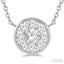 Round Shape Bezel Set Lovebright Essential Diamond Pendant