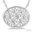 Oval Shape East-West Bezel Set Lovebright Essential Diamond Pendant